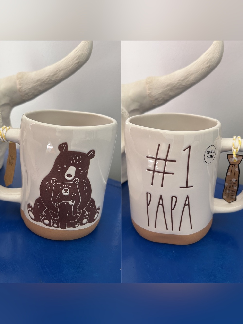 Rae Dunn #1 Papa Bear and Cubs Double Sided Mug